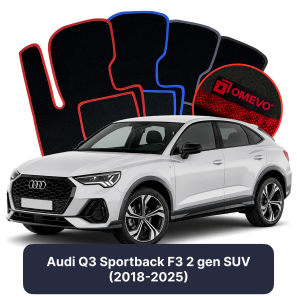 Velúrové autokoberce OMEVO pre Audi Q3 Sportback F3 2 gen SUV (2018-2025)