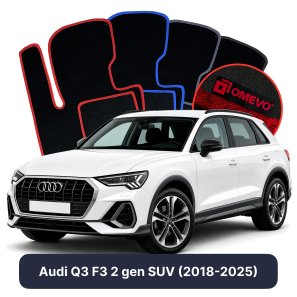 Velúrové autokoberce OMEVO pre Audi Q3 F3 2 gen SUV (2018-2025)