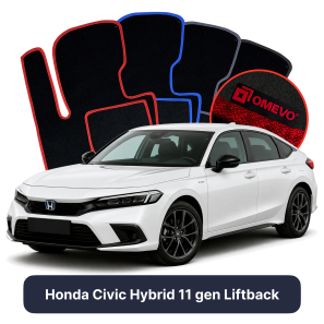 Velúrové autokoberce OMEVO pre Honda Civic 11 Hibrid gen Liftback (2021-2025)