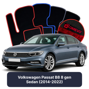Velúrové autokoberce OMEVO pre Volkswagen Passat B8 8 gen Sedan (2014-2022)