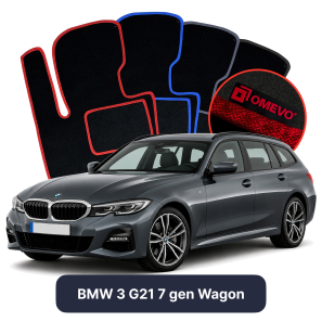Velúrové autokoberce OMEVO pre BMW 3 G21 7 gen Kombi (2018-2025)