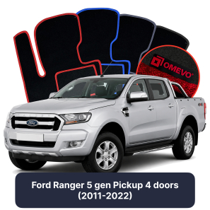 Velúrové autokoberce OMEVO pre Ford Ranger 4 gen Pick-up 4 dvere (2011-2023)