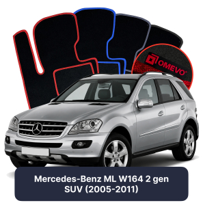Velúrové autokoberce OMEVO pre Mercedes-Benz ML W164 2 gen SUV (2005-2011)