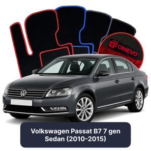 Velúrové autokoberce OMEVO pre Volkswagen Passat B7 7 gen Sedan (2010-2015)