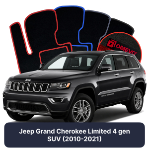Velúrové autokoberce OMEVO pre Jeep Grand Cherokee Limited 4 generácie SUV (2010-2021)