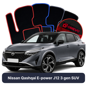 Velúrové autokoberce OMEVO pre Nissan Qashqai E-power J12 3 gen SUV (2021-2025)