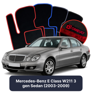 Velúrové autokoberce OMEVO pre Mercedes-Benz E klasa W211 3 gen Sedan (2003-2009)