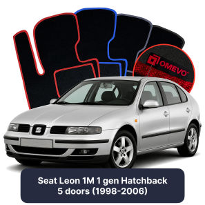 Velúrové autokoberce OMEVO pre Seat Leon 1M 1 gen Hatchback 5 dverí (1998-2006)