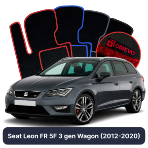 Velúrové autokoberce OMEVO pre Seat Leon FR 5F 3 gen Kombi (2012-2020)