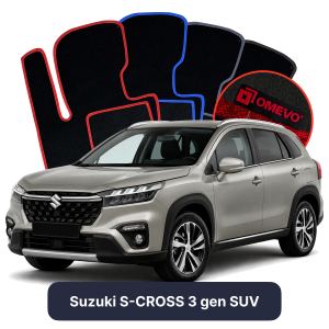 Velúrové autokoberce OMEVO pre Suzuki S-CROSS 3 gen SUV (2021-2025)