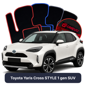 Velúrové autokoberce OMEVO pre Toyota Yaris Cross STYLE 1 gen SUV (2020-2025)