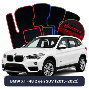 Velúrové autokoberce OMEVO pre BMW X1 F48 2 gen SUV (2015-2022)