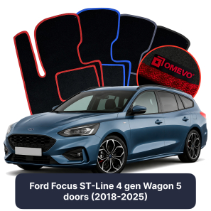 Velúrové autokoberce OMEVO pre Ford Focus ST-Line 4 gen Kombi 5 dverí (2018-2025)