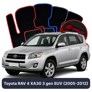 Velúrové autokoberce OMEVO pre Toyota RAV 4 XA30 3 gen SUV (2005-2012)