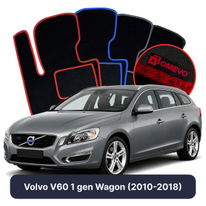 Velúrové autokoberce OMEVO pre Volvo V60 1 gen Kombi (2010-2018)