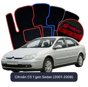 Velúrové autokoberce OMEVO pre Citroën C5 1 gen Sedan (2001-2008)