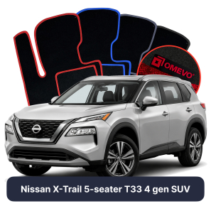 Velúrové autokoberce OMEVO pre Nissan X-Trail 5-miestny T33 4 gen SUV (2021-2025)