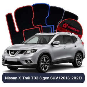 Velúrové autokoberce OMEVO pre Nissan X-Trail T32 3 gen SUV (2013-2021)