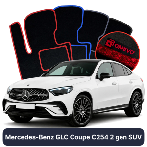 Velúrové autokoberce OMEVO pre Mercedes-Benz GLC Kupé C254 2 gen SUV (2022-2025)