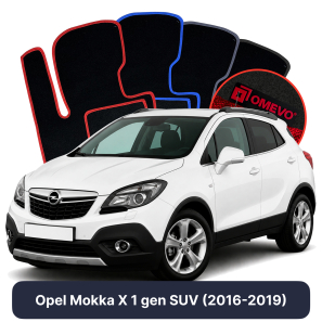 Velúrové autokoberce OMEVO pre Opel Mokka X 1 gen  (2016-2019)