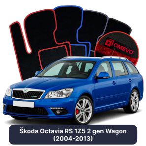 Velúrové autokoberce OMEVO pre Škoda Octavia RS 1Z5 2 gen Kombi (2004-2013)