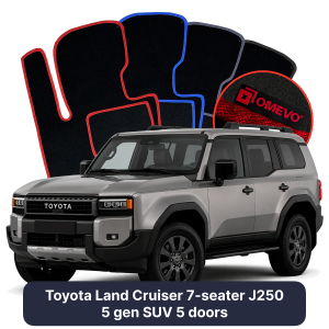 Velúrové autokoberce OMEVO pre Toyota Land Cruiser 7 mest J250 5 gen SUV 5 dverí (2024-2025)