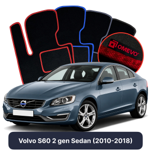 Velúrové autokoberce OMEVO pre Volvo S60 2 gen Sedan (2010-2018)