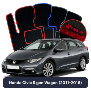 Velúrové autokoberce OMEVO pre Honda Civic 9 gen Kombi (2011-2016)