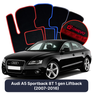 Velúrové autokoberce OMEVO pre Audi A5 Sportback 8T 1 gen Liftback (2007-2016)