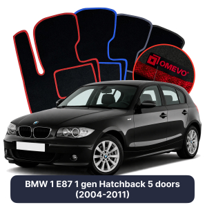Velúrové autokoberce OMEVO pre BMW 1 E87 1 gen Hatchback 5 dverí (2004-2011)