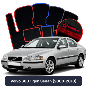 Velúrové autokoberce OMEVO pre Volvo S60 1 gen Sedan (2000-2010)