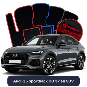 Velúrové autokoberce OMEVO pre Audi Q5 Sportback GU 3 gen SUV (2024-2025)