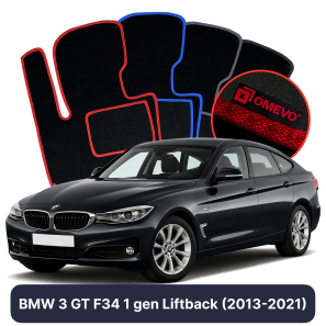 Velúrové autokoberce OMEVO pre BMW 3 GT F34 1 gen Liftback (2013-2021)