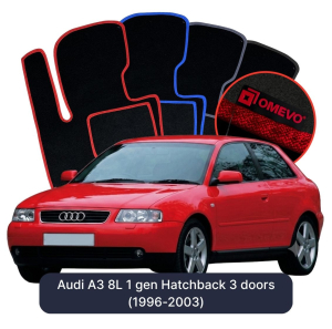 Velúrové autokoberce OMEVO pre Audi A3 8L 1 gen Hatchback 3 dvere (1996-2003)