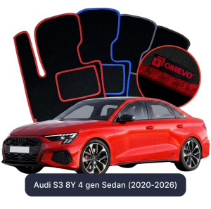 Velúrové autokoberce OMEVO pre Audi S3 8Y 4 gen Sedan (2020-2026)