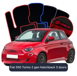 Velúrové autokoberce OMEVO pre Fiat 500 Torino 2 gen Hatchback 3 dvere (2020-2026)