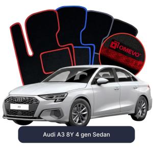 Velúrové autokoberce OMEVO pre Audi A3 8Y 4 gen Sedan (2020-2026)