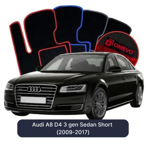 Velúrové autokoberce OMEVO pre Audi A8 D4 3 gen Sedan Krátke (2009-2017)