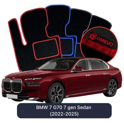 Velúrové autokoberce OMEVO pre BMW 7 G70 7 gen Sedan (2022-2025)