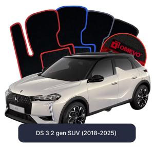 Velúrové autokoberce OMEVO pre DS 3 2 gen SUV (2018-2025)