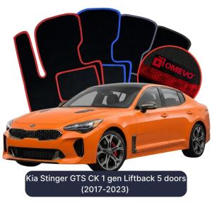 Velúrové autokoberce OMEVO pre Kia Stinger GTS CK 1 gen Liftback 5 dverí (2017-2023)