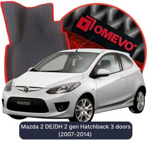 OMEVO 5D Pro Autokoberce do Mazda 2 DE/DH 2 gen Hatchback 3 dverí (2007-2014)