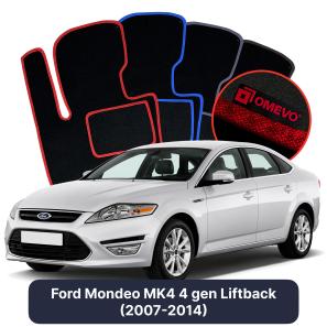 Velúrové autokoberce OMEVO pre Ford Mondeo MK4 4 gen Liftback (2007-2014)