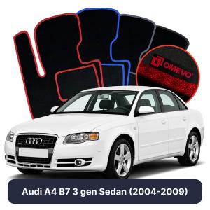 Velúrové autokoberce OMEVO pre Audi A4 B7 3 gen Sedan (2004-2009)