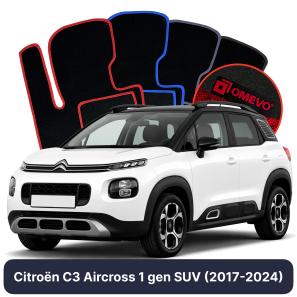 Velúrové autokoberce OMEVO pre Citroën C3 Aircross 1 gen SUV (2017-2024)
