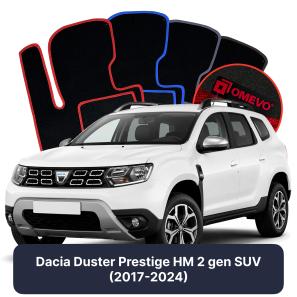 Velúrové autokoberce OMEVO pre Dacia Duster Prestige HM 2 gen SUV (2017-2024)