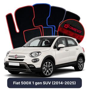 Velúrové autokoberce OMEVO pre Fiat 500X 1 gen SUV (2014-2025)