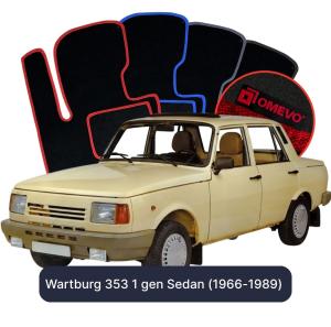 Velúrové autokoberce OMEVO pre Wartburg 353 1 gen Sedan (1966-1989)