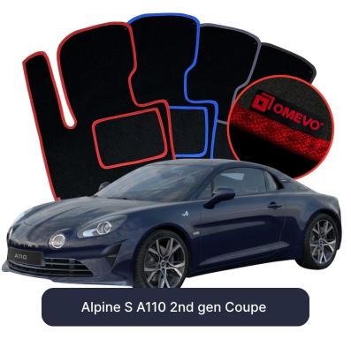 Velúrové autokoberce OMEVO pre Alpine S A110 2. gen Kupe (2019-2026)