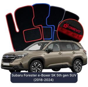 Velúrové autokoberce OMEVO pre Subaru Forester e-Boxer SK 5. gen SUV (2018-2024)